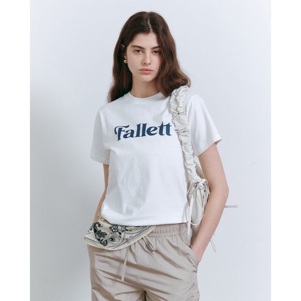 Merek fesyen Korea Fallett, kaos oblong lengan pendek wanita fesyen terbaru