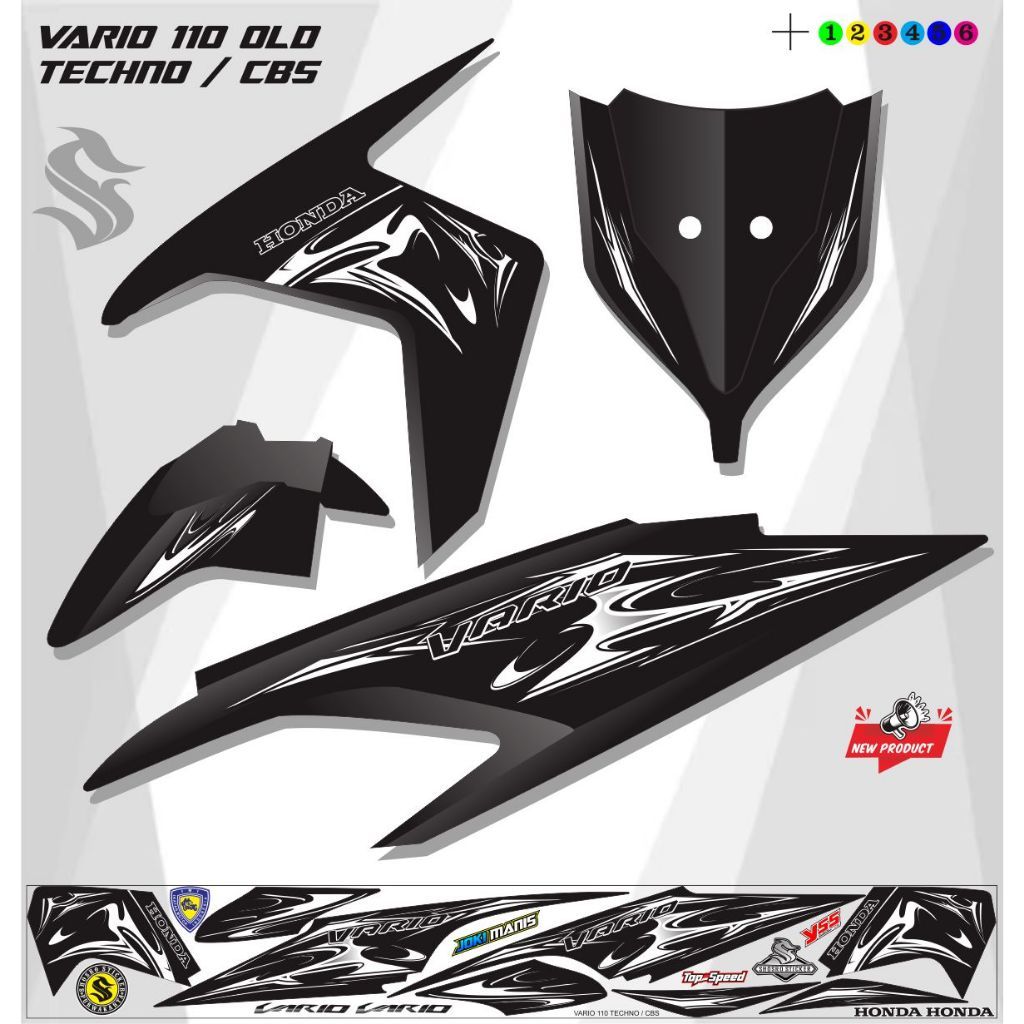 STICKER MOTOR STRIPING VARIO OLD TECHNO 110