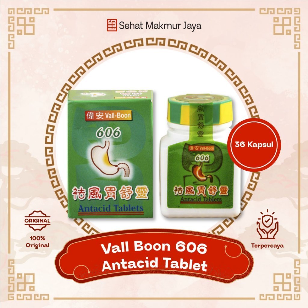 606 Antacid Tablet Vall-Boon Isi 36 Kapsul