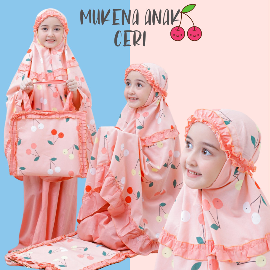 Haibara - MUKENA ANAK ANAK PEREMPUAN KATUN RAYON MUKENA ANAK TANGGUNG