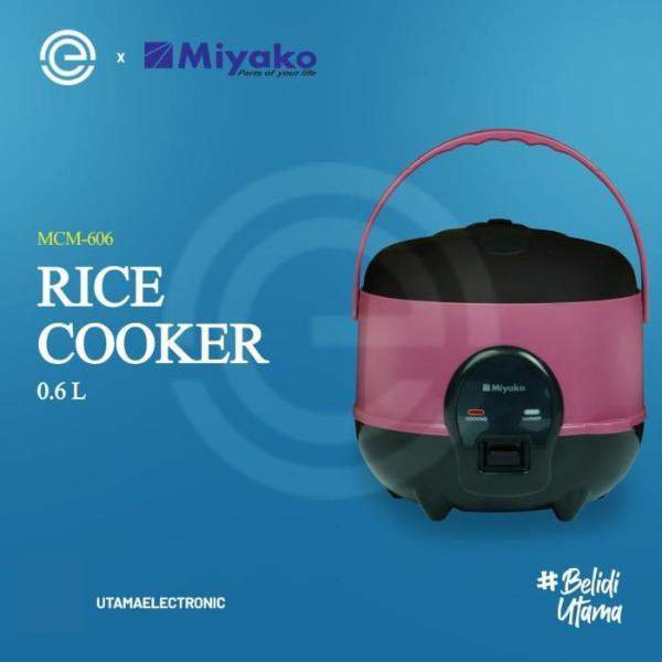 MIYAKO 3 in 1 Rice Cooker 0.6 Liter MCM-606 - Putih - Pink