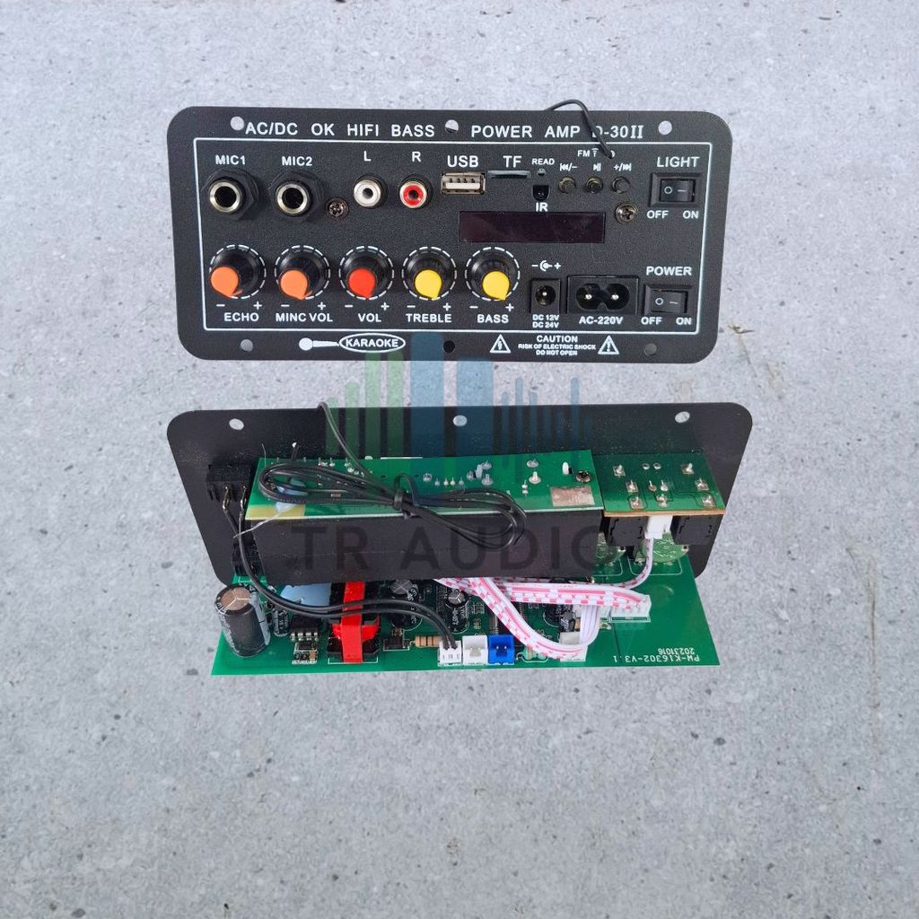 Modul D30 Plus Amplifier Mono Speaker Aktif Dengan Bass Treble Volume Echo