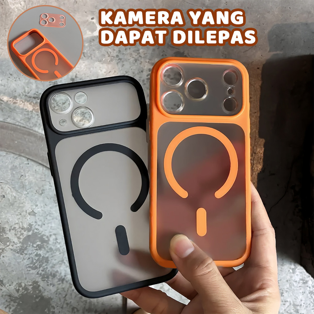 [2-in-1 Softcase Tembus Cahaya Lensa yang Dapat Dilepas] Premium Anti-fouling Lens Protection Casing