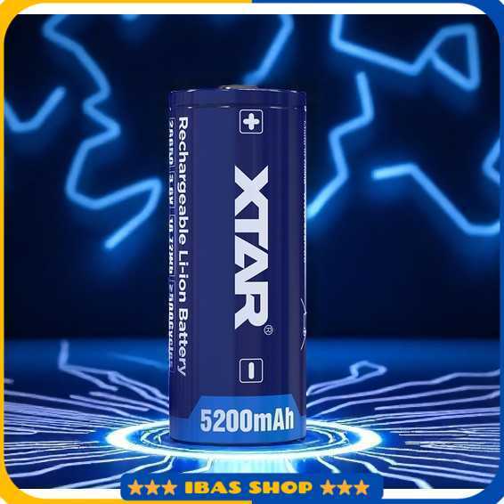 XTAR Baterai Rechargeable 26650 Li-Ion 3.6V 5200mAh 1 PCS
