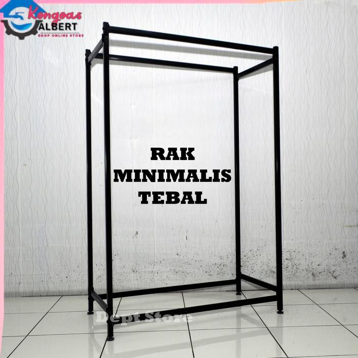 Rak Gantungan Baju Minimalis Double 2 Sisi Gawangan - Gawang Baju Celana