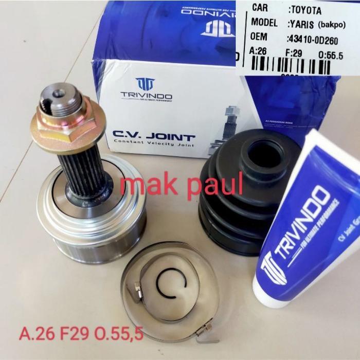Cv joint bagian luar yaris bakpao 2006-2013 bermutu