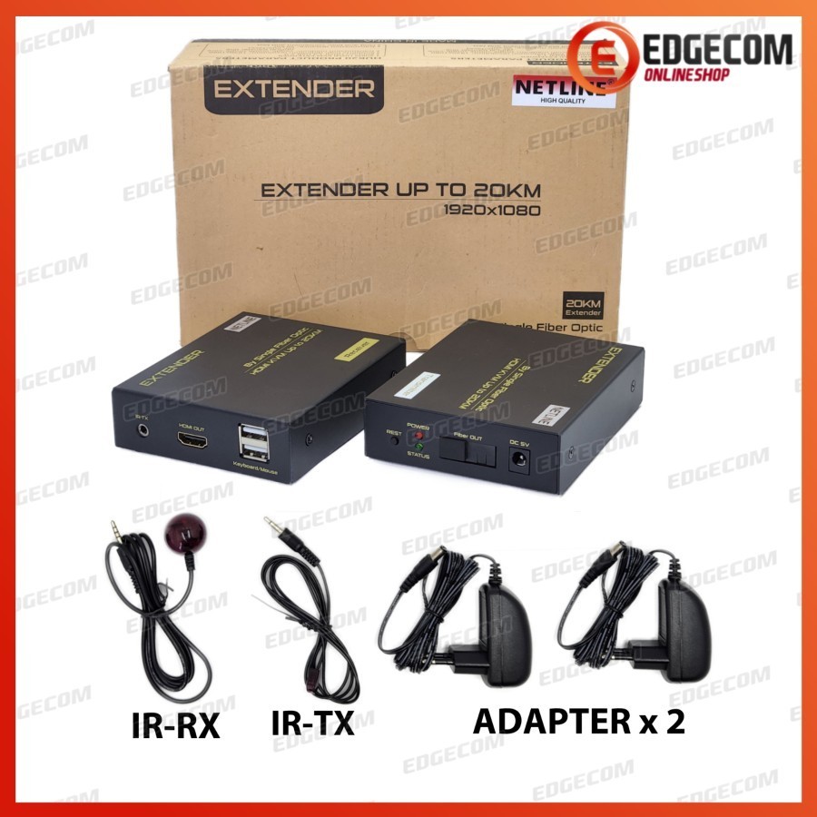 HDMI KVM extender FO 20KM Netline HUK-20