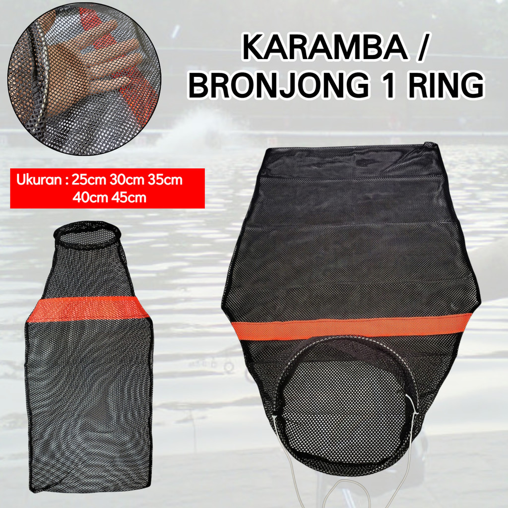 Kepis Karamba  1 Ring Wadah Ikan Mancing Jaring Koja Korang Pancing Ukuran Besar Kecil Bahan  Tebal