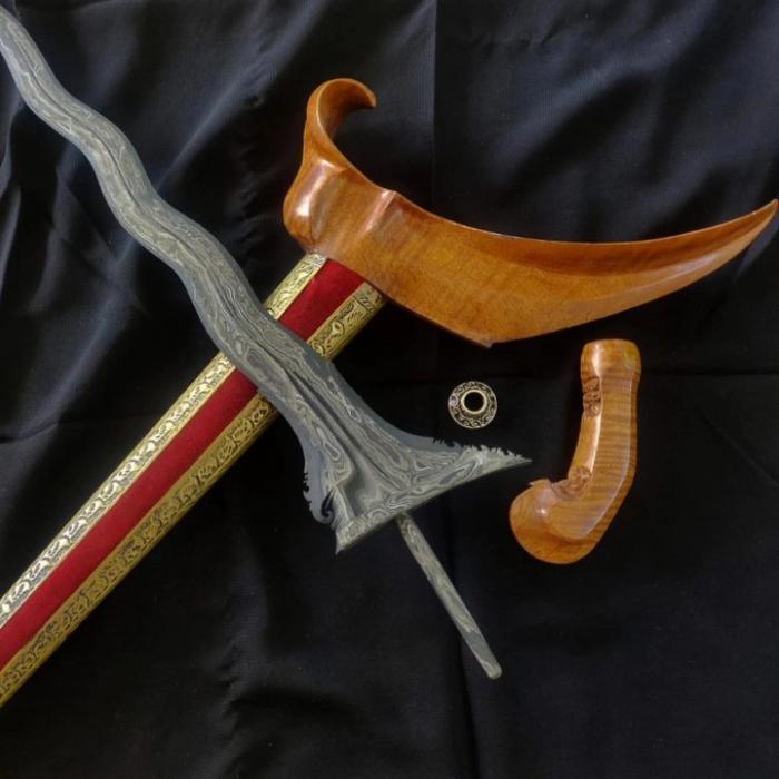 Keris Balebang Luk 7 Pudak Sategal Pamor Pedaringan Kebak Sepuh