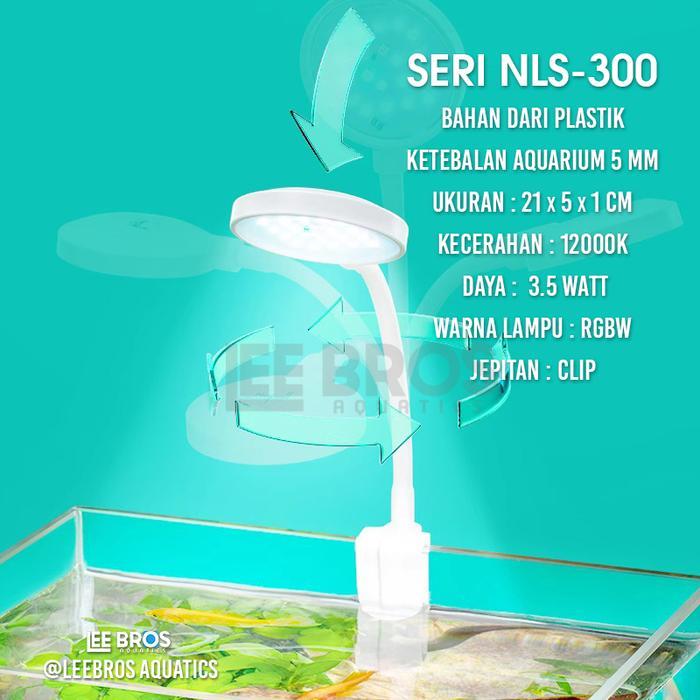 Lampu Aquarium Mini / LED Aquarium / Lampu Aquarium Jepit - NLS-300