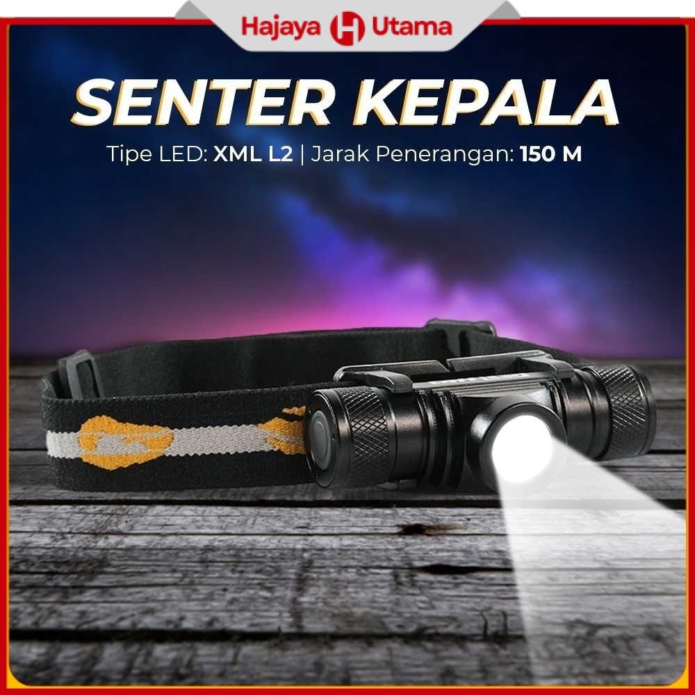 TAFFLED Senter Kepala Headlamp Headlight LED XML-L2 800 Lumens - D10-GCU2