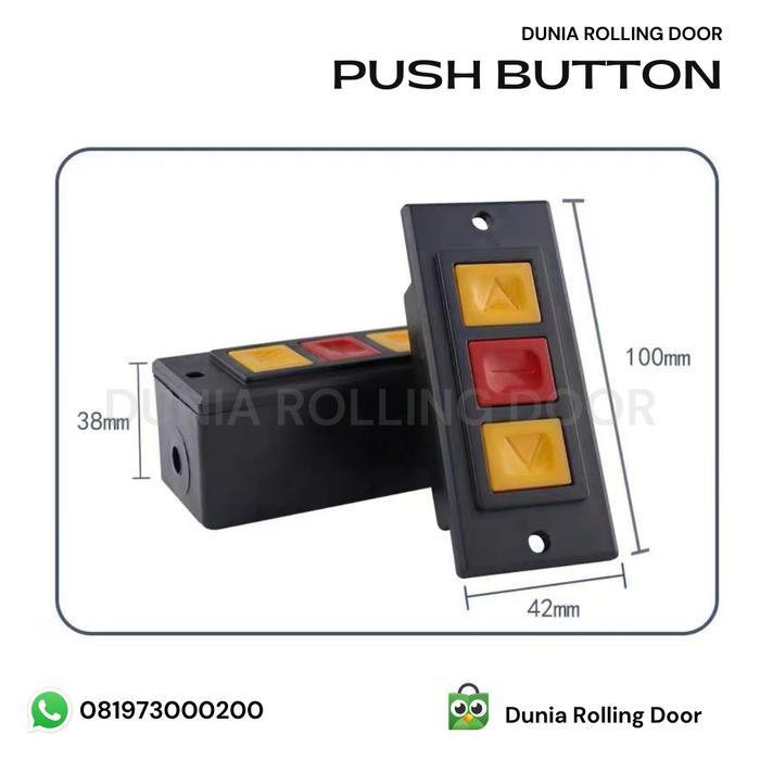 push button / saklar 3 tombol rolling door / lift switch button