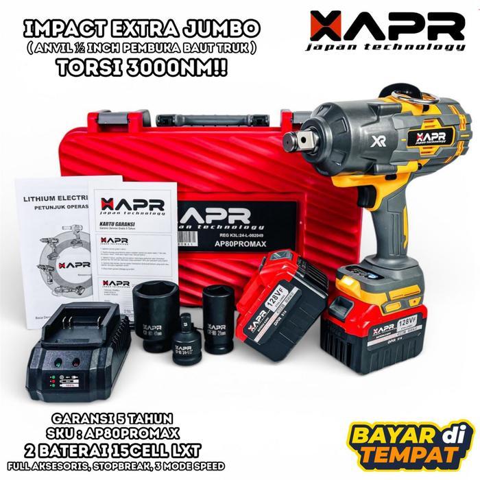 APR AP80 PROMAX+ TORSI 3000NM APR JAPAN PROMO AP80PROMAX RAJA impact wrench xtra jumbo 3/4inch type 