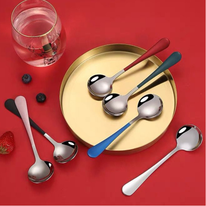 Sendok Makan Stainless Tebal / Stainless Gold Nordic Spoon