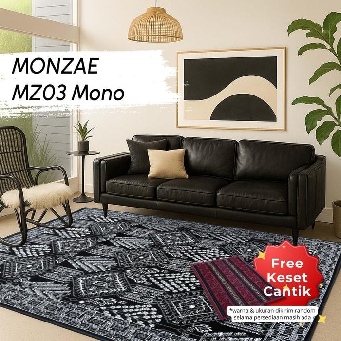 KARPET MIRZAE 210X300 MZ MONO 03 MONOKROM - MZ MONOKROM 03