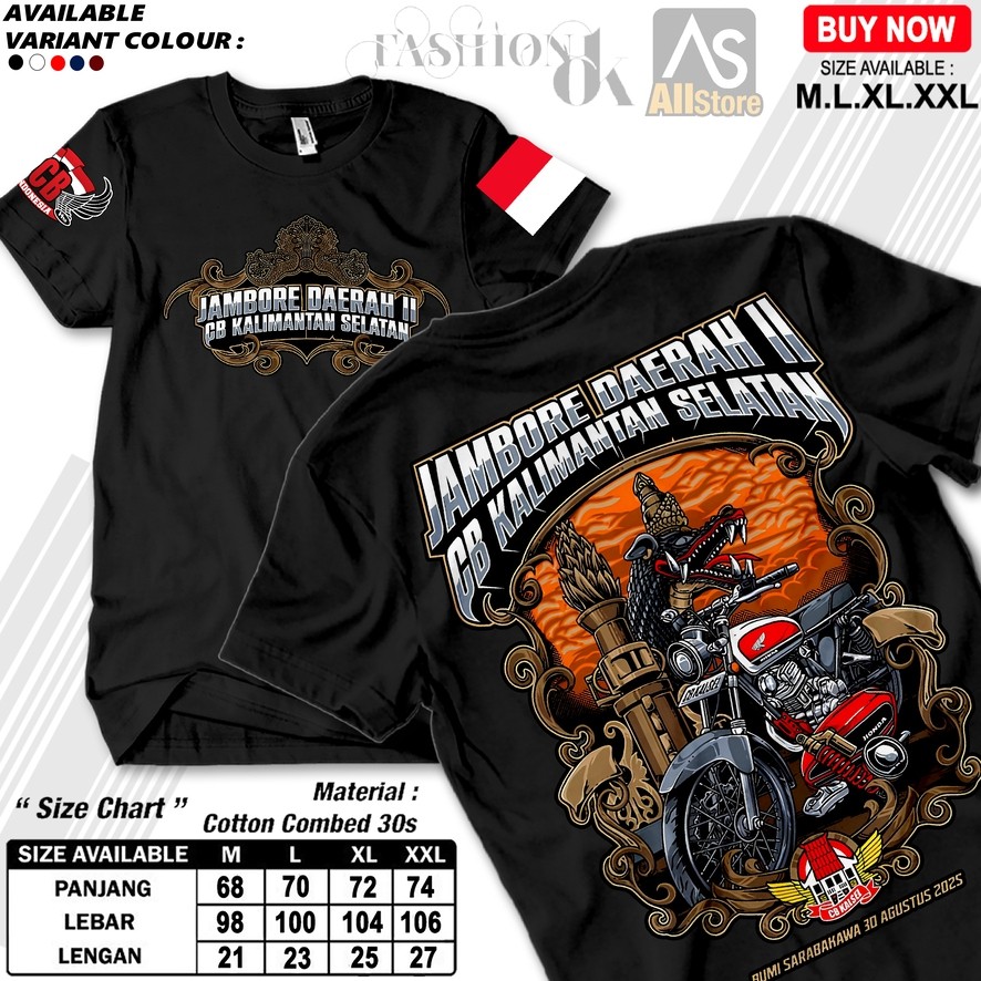 v413 KAOS ACARA JAMBORE DAERAH 2 CB KALIMANTAN SELATAN