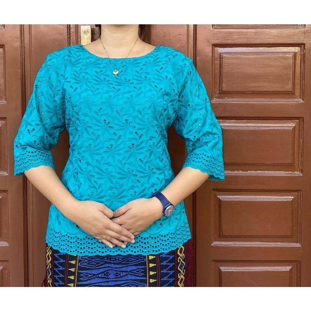 RB BLUS KATUN BOLONG MOTIF BARU WANITA BANGKOK DEWASA IMPORT PREMIUM SUPER MEWAH TANGAN LURUS