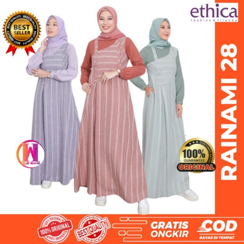 ETHICA Gamis Rainami 28 ETHICA Original / Baju Gamis Terbaru 2025 / Dress Muslim / Dress Wanita Musl