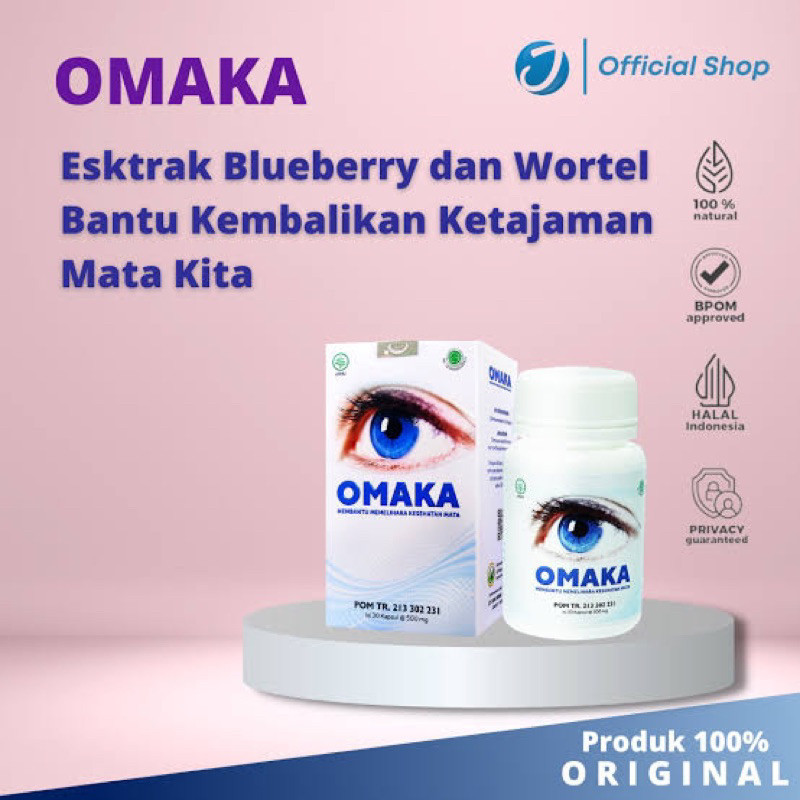 Obat Tetes Mata Omaka – Atasi Mata Merah, Perih & Iritasi | Obat Mata Herbal Aman BPOM - 30 Kapsul
