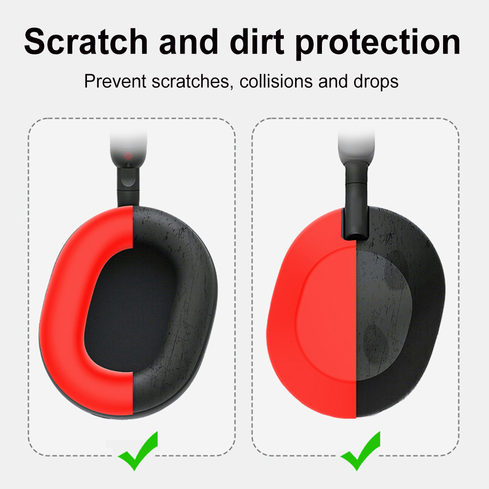 3Pcs Replacement Headphone Pads Anti-Fall Headphone Ear Cushion Non-Scratch Silicone Headset Protect