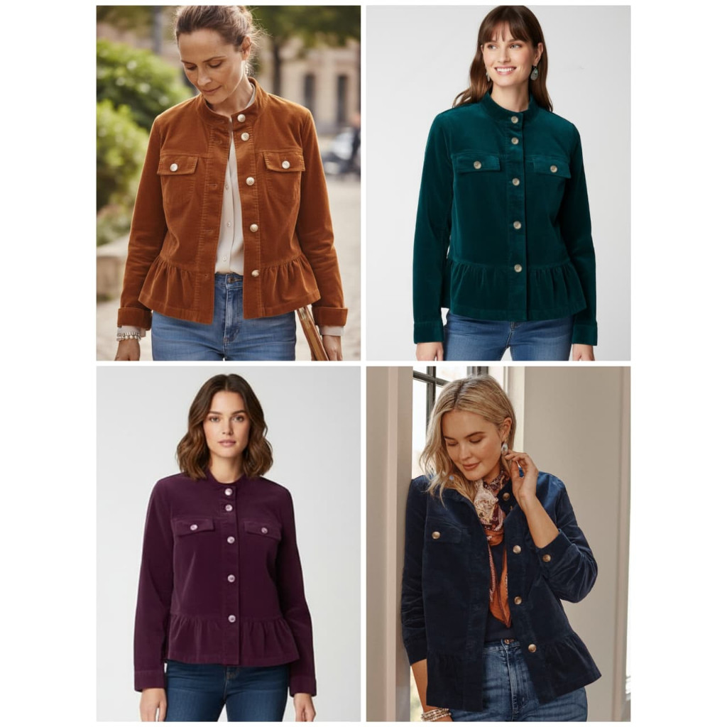 Zerico.wear - Jacket J.Jill Corduroy Military Peplum Jacket