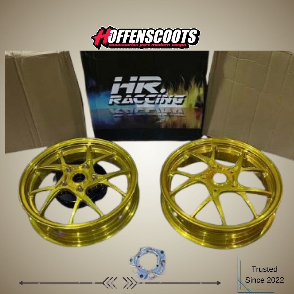 Velg HR RACING Gold Forged Rims Model MK M11 Vespa Sprint Primavera S LX GTS