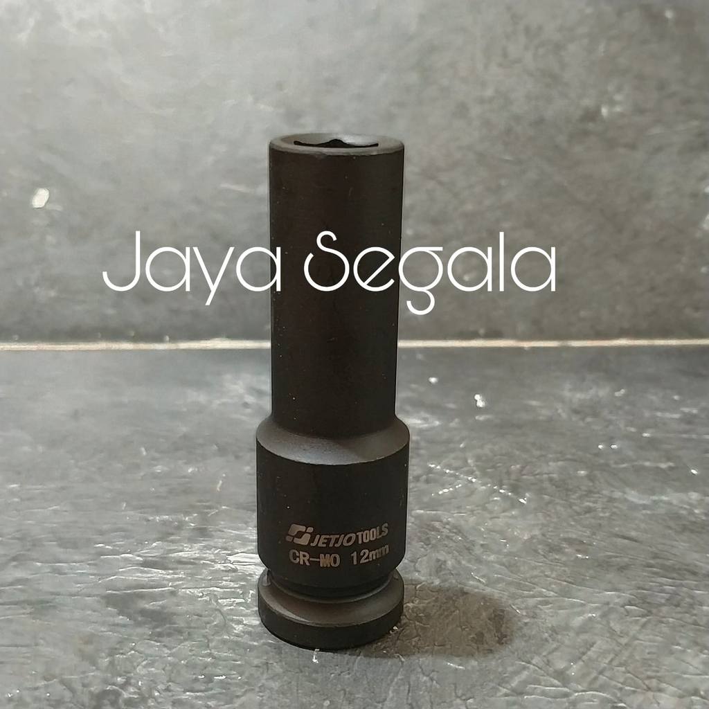 Mata sok impact panjang 1/2" DR 12mm Socket Kunci shock 12 MM Long