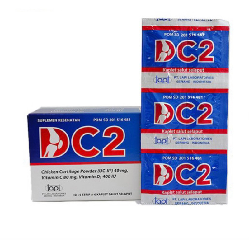DC2 strip 6 tablet ( suplemen memelihara kesehatan sendi )