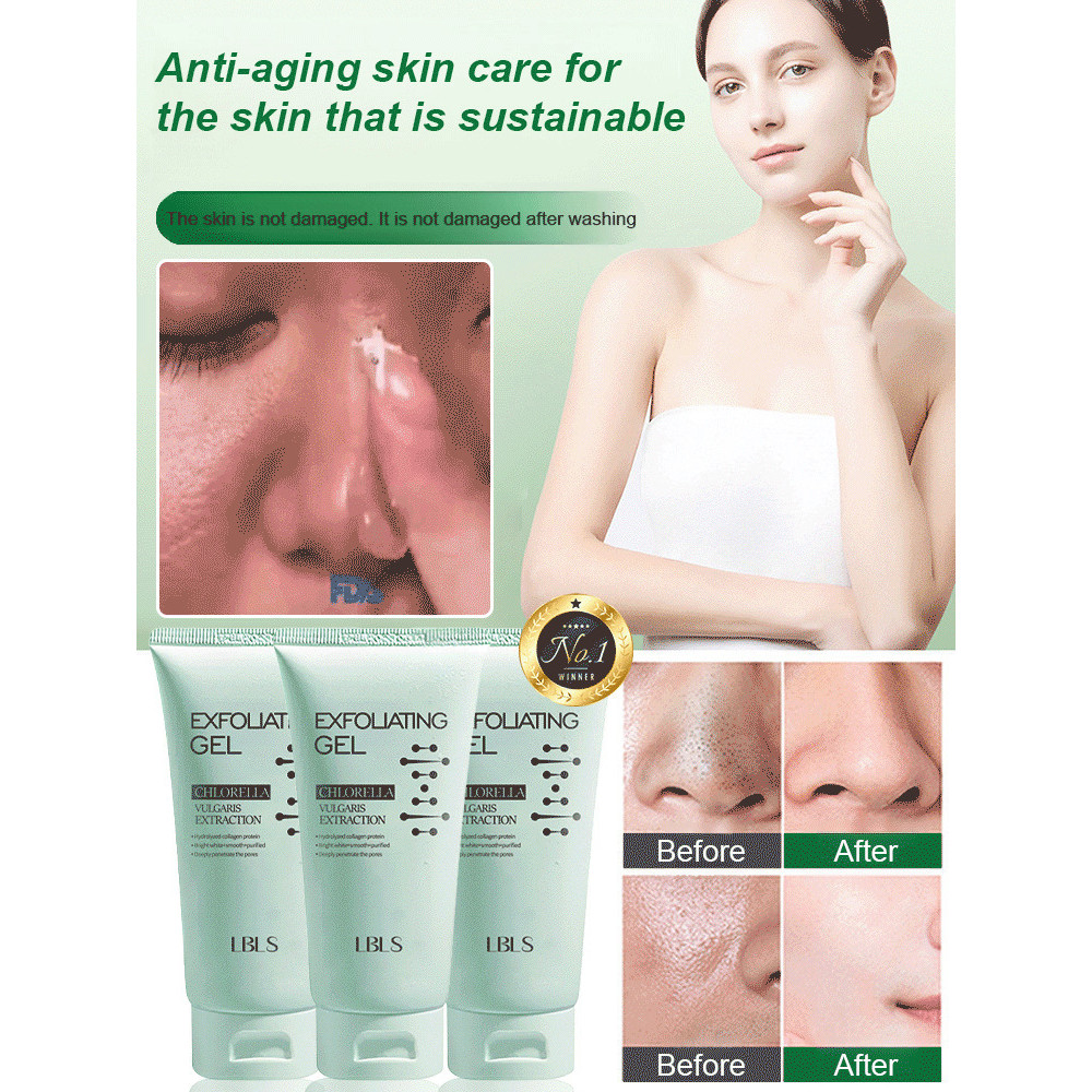 Eksfoliasi Lembut & Cepat  Gel Eksfoliasi Wajah / Eksfoliasi Harian / Perawatan Mencerahkan / Perawa