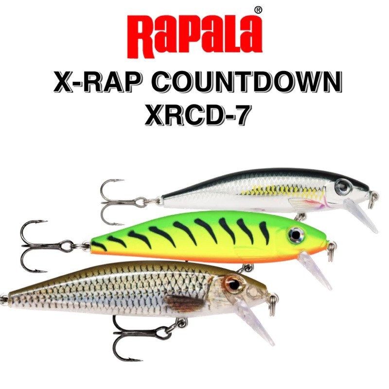 Lure Rapala X Rap Countdown Sinking Minnow - Umpan Casting XRCD07 7cm 10g 0.9-1.5m