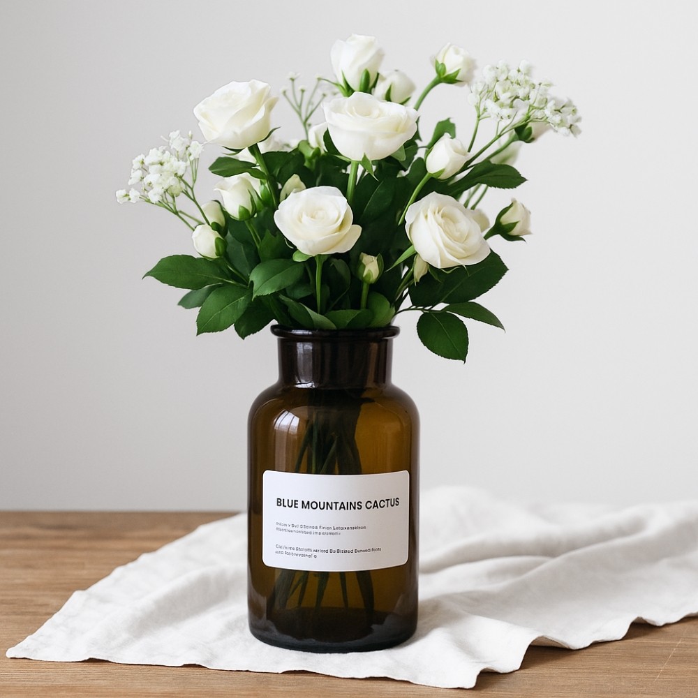 Vas Bunga Botol Kaca Aesthetic Bottle Vase Flower Pot 500ml - Vas Bunga Botol Kaca Unik - Botol Vas 