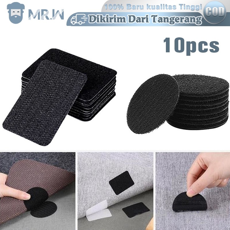 Velcro Perekat Bulat 10pcs Double Tape Velcro 6cm Velcro Tape Bulat Serbaguna Perekat Kain Velcro