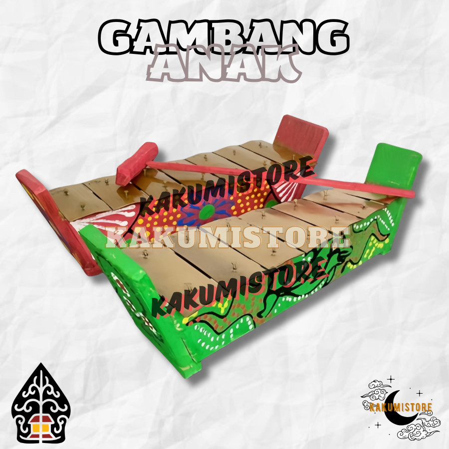 Gambang Mini Anak Kayu 7 Bilah Mengajarkan Seni Musik 25cm Free Pemukul KK065