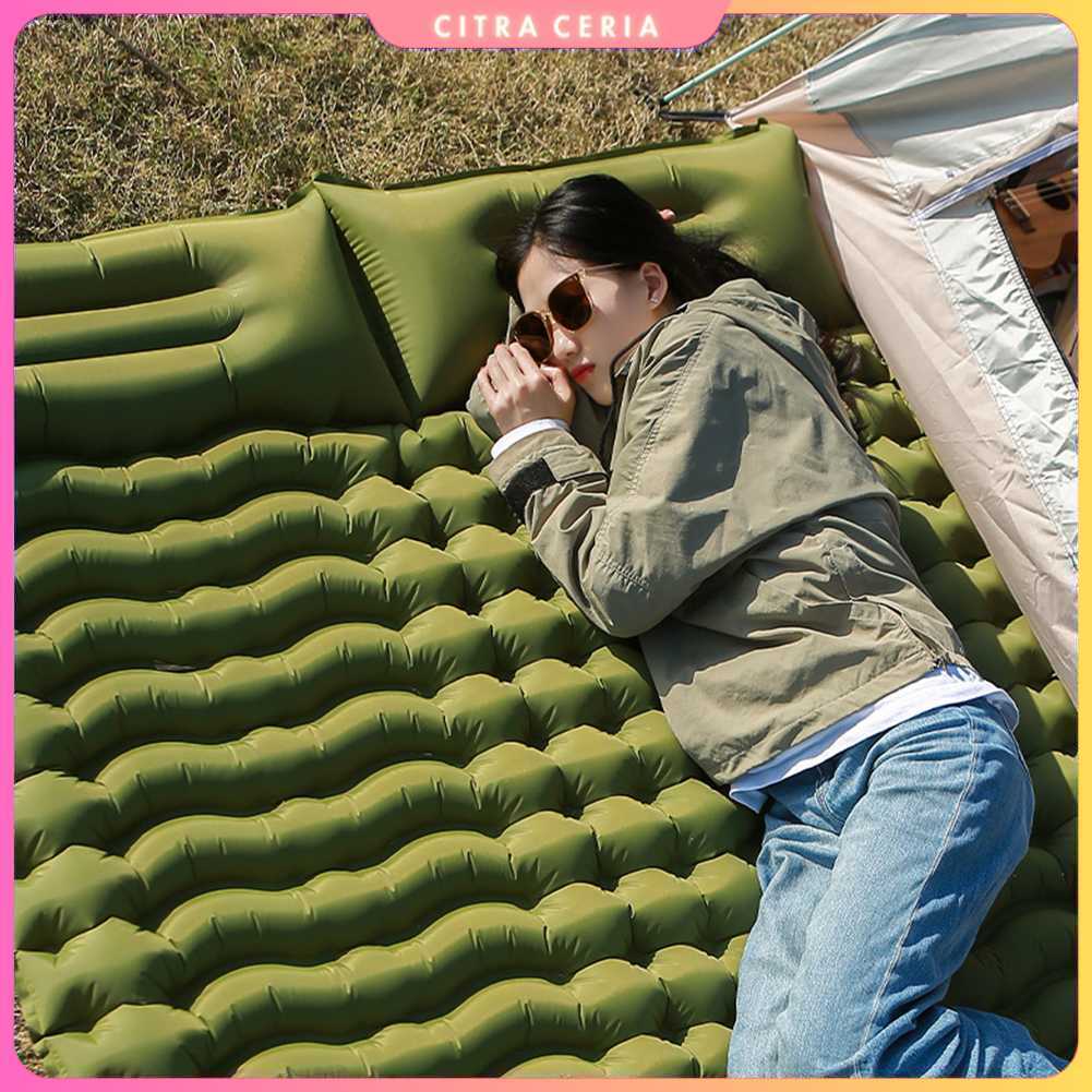 HUANQ Kasur Matras Angin Manual Sleeping Pad Waterproof Double - HQ-200