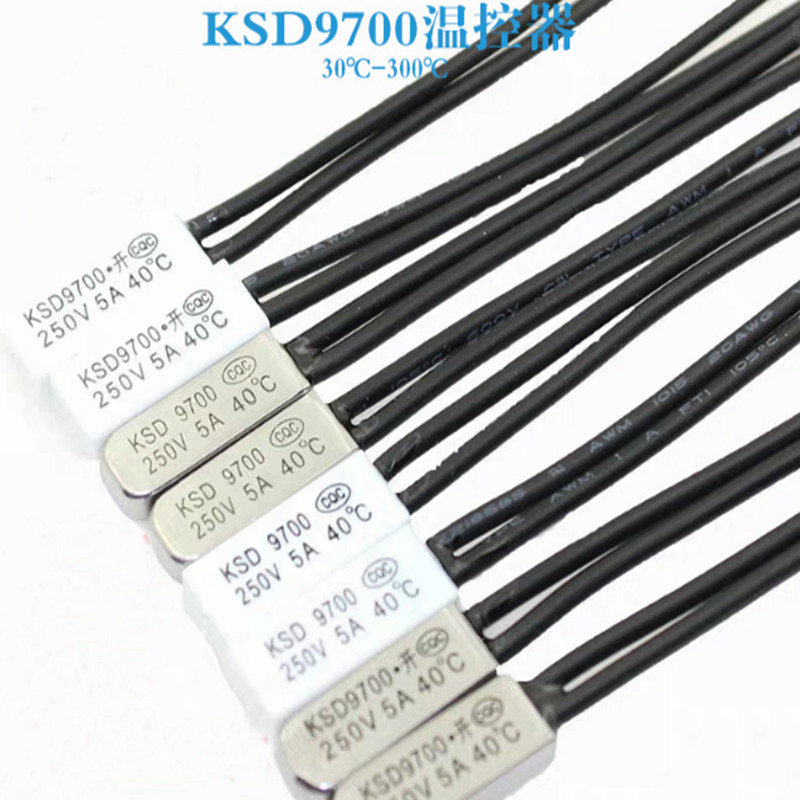 KSD9700 250V 5A 10A 16A 40~155 Derajat Saklar Suhu Bimetal Disc Normal Close Termostat Pelindung Ter