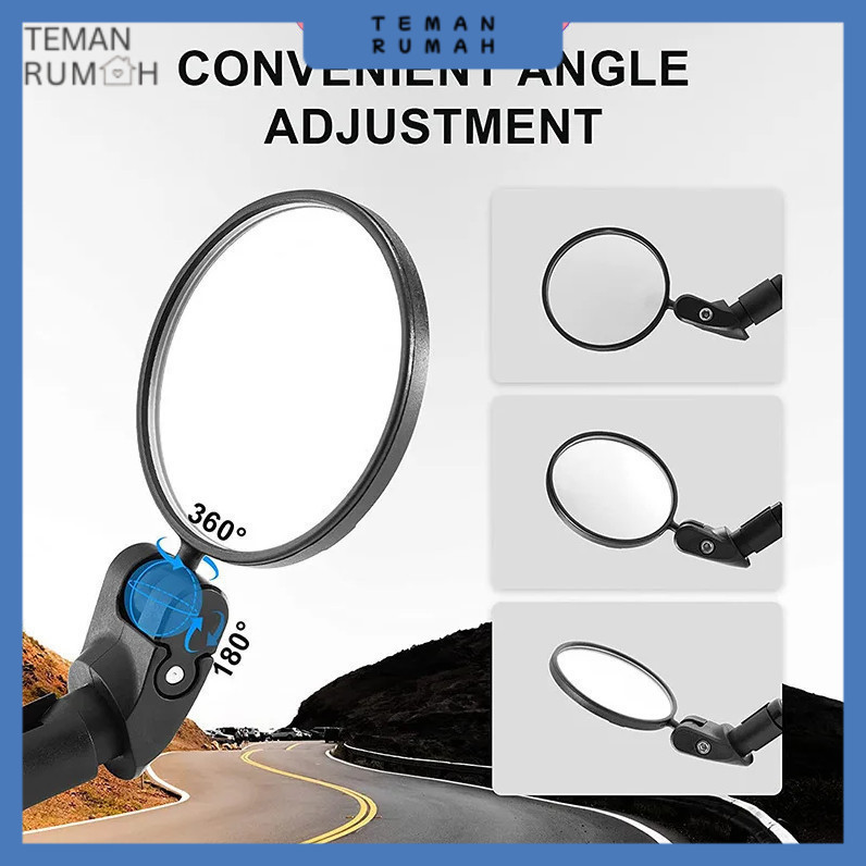 YOTAWA Kaca Spion Sepeda Bike Rearview Mirror Foldable Convex 1 Pair - YT05