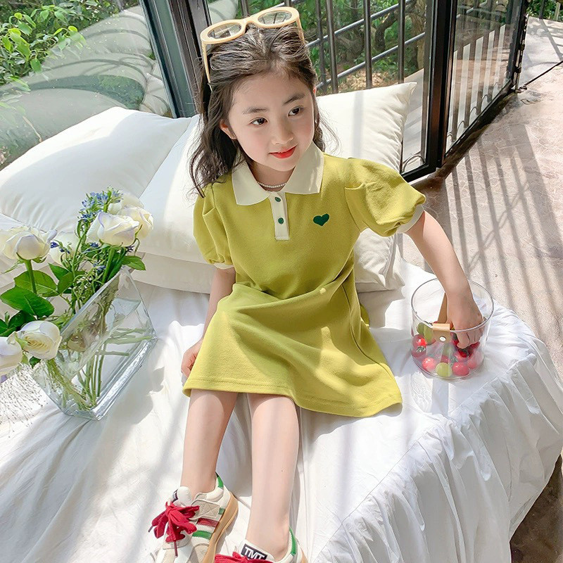 [Hutan Dongeng] Gaun Putri Anak Perempuan Rok Anak Perempuan Rok Gaya Korea Warna Polos Gaun Rok