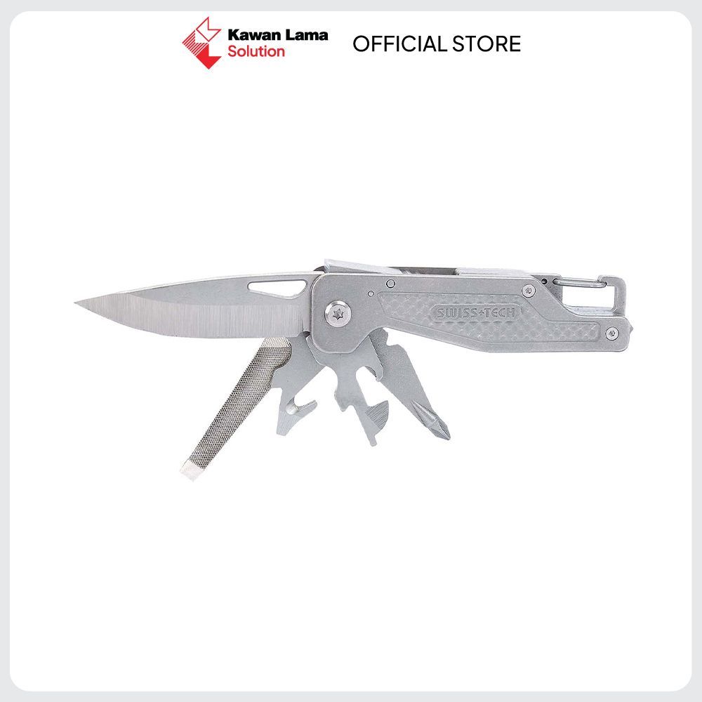 KLS Swiss Tech Alat Saku Serbaguna 13 In 1 - Silver Multi Tool
