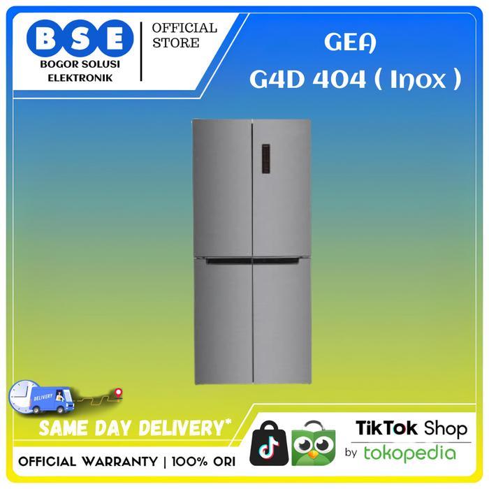 PROMO MURAH KULKAS 4 PINTU - INOX SILVER | GEA G4D 404 | G4D404