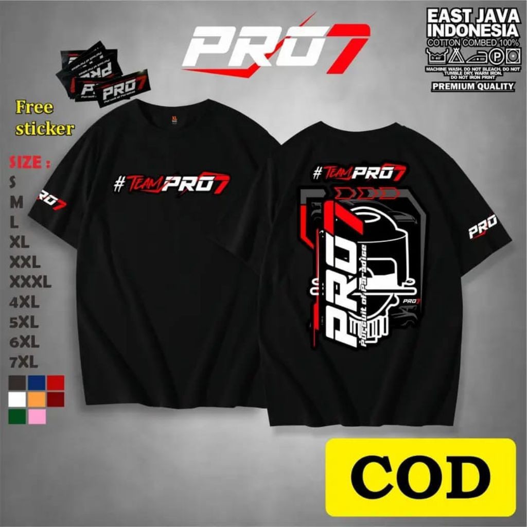 Kaos Team Pro 7 Terbaru Pursuit Of Paradise Team Pro 7 Auto Lighting / Baju Distro Team Pro 7 Terbar