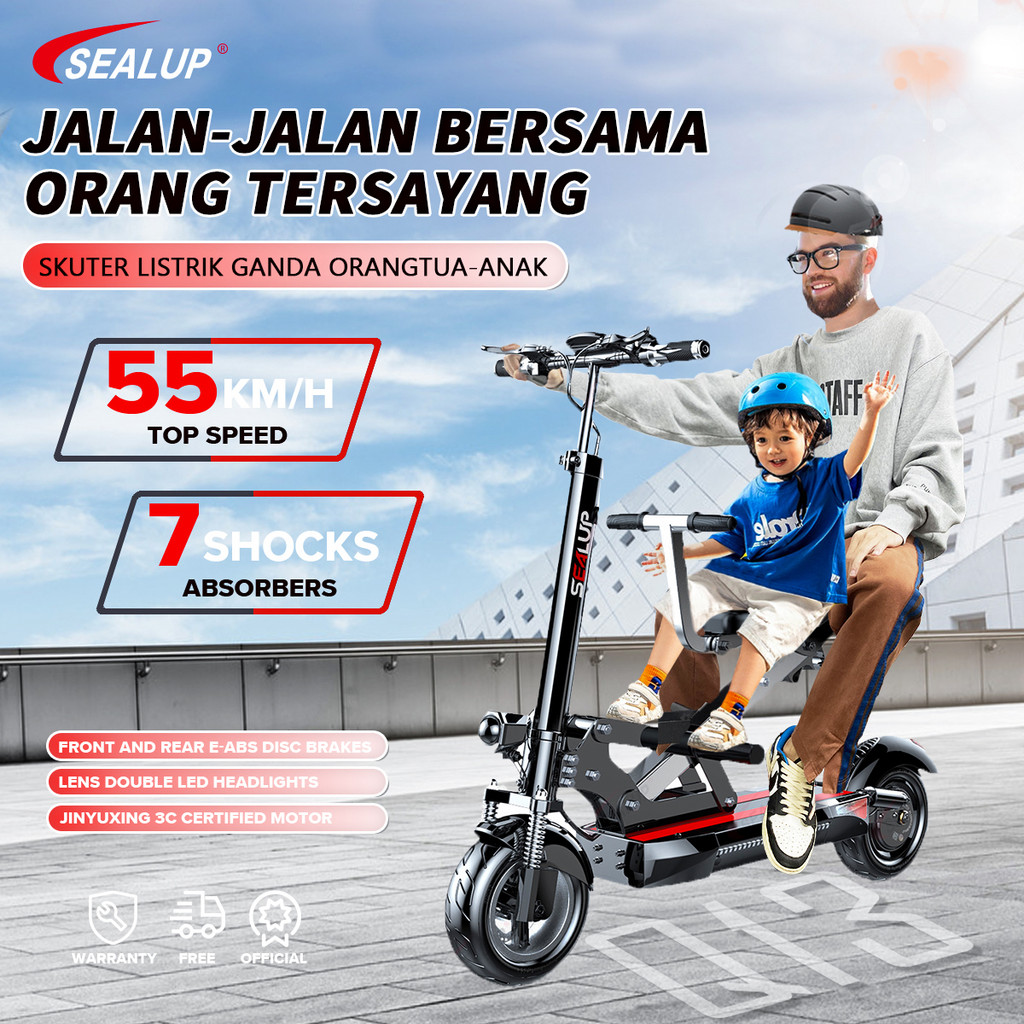 PENAWARAN TERBATAS sepeda list Penawaran Khusus 2023 SEALUP Resmi Skuter Listrik orangtua-anak Keama