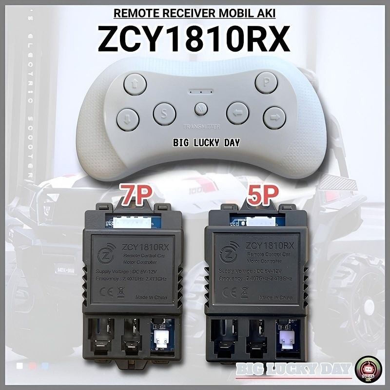 TOPKEP  REMOTE RECEIVER MOBIL AKI ZCY1810RX / JR1810RX TYPE 2 5PIN 7PIN DC 6V-12V MODUL RECIVER ZCY 