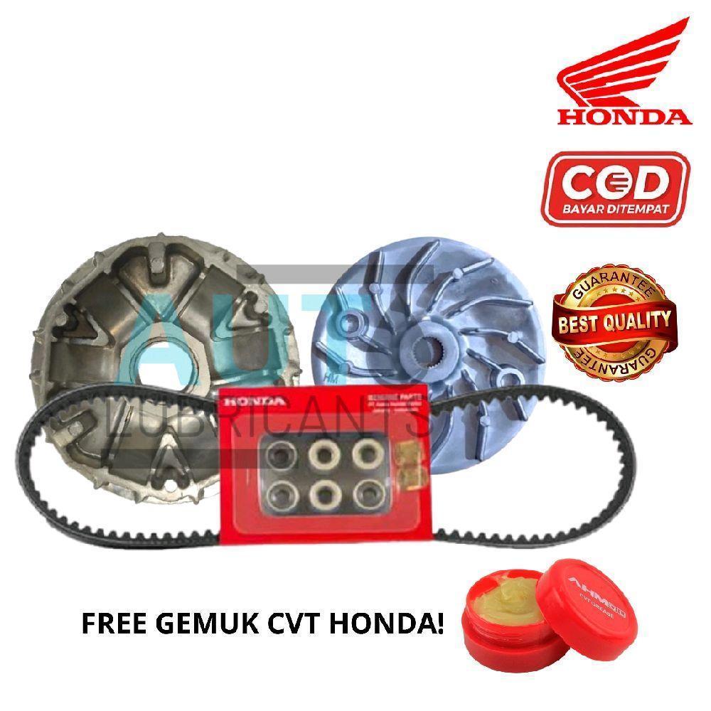 PAKET CVT VANBELT SET KIT RUMAH ROLLER KIPAS RUMAH ROLLER VARIO 125 OLD, VARIO 125 LED OLD KZR ASLI 