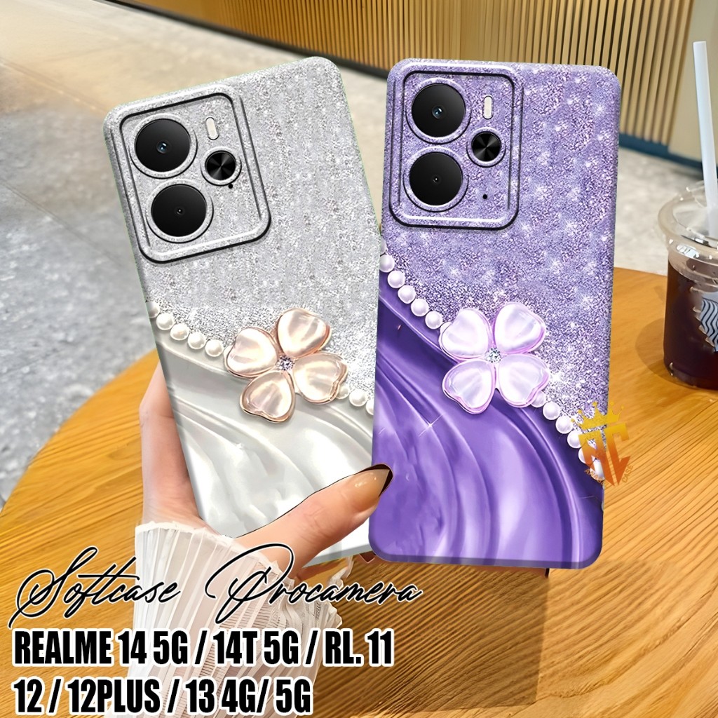 Softcase REALME 14 5G / REALME 14T 5G / REALME 11/12/12 PLUS/13 4G/5G - Case Realme - Case Motif Bun