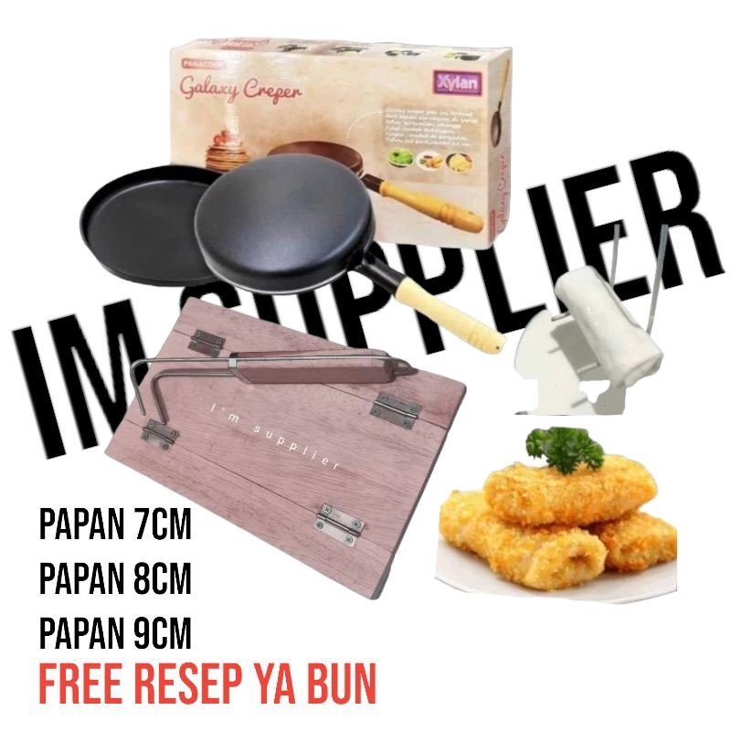 Wajan walik crepes wajan teflon membuat kulit risol satu set