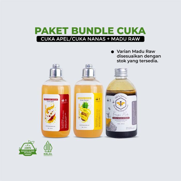 Paket Bundle Cuka (Apel + Nanas) Vinegar - Nanas+Madu