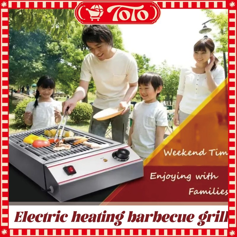 Grill Listrik Multifungsi Untuk Memanggang Sate Daging dan Ikan Kompor Panggang Listrik