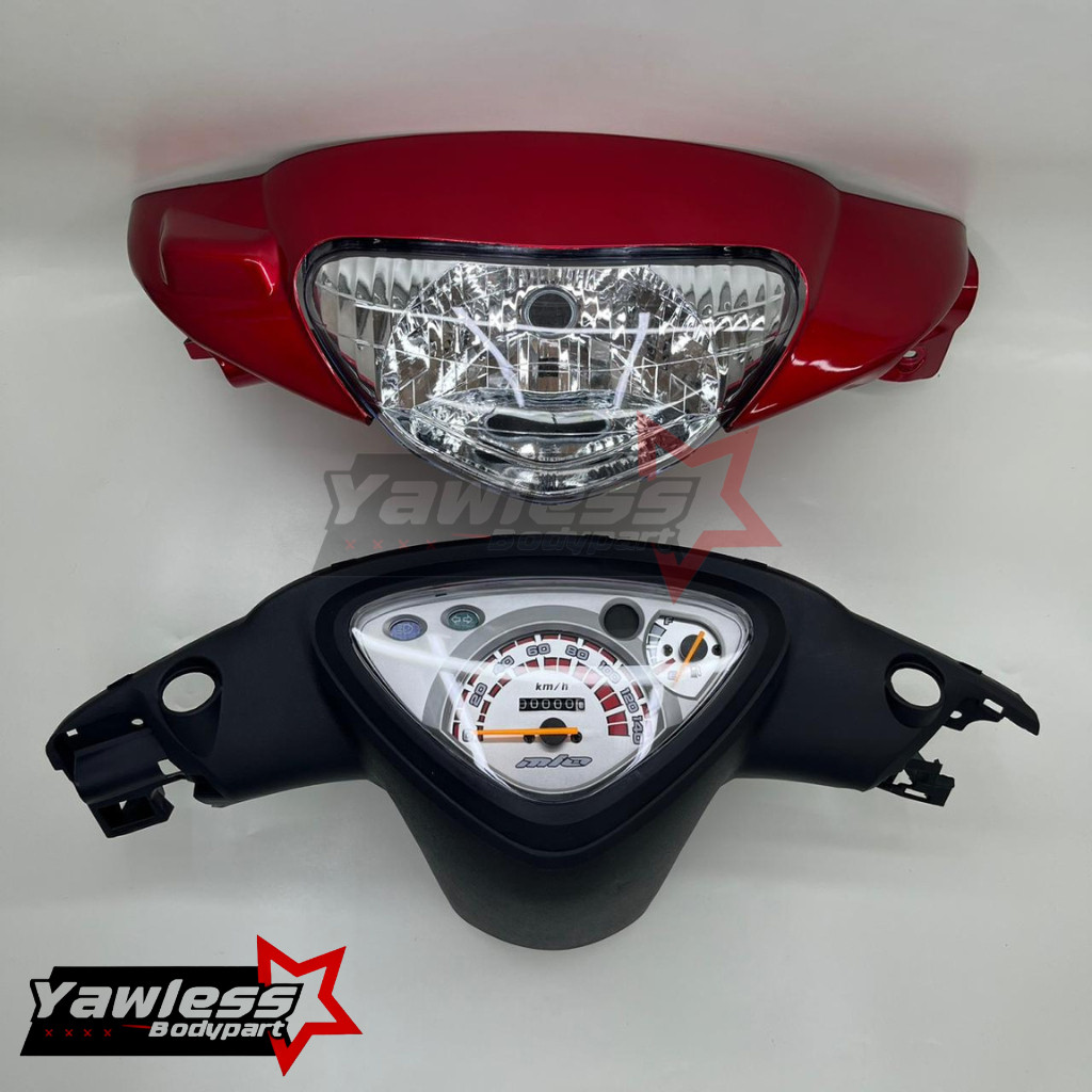 Batok Depan Mio Sporty Merah Maroon Tahun 2003 / Totok Mio Sporty Merah Maroon+ Mika Speedometer