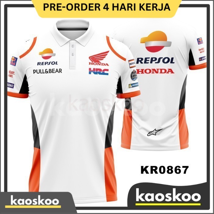 Kaos Motogp Repsol Honda Racing Team Polo Shirt