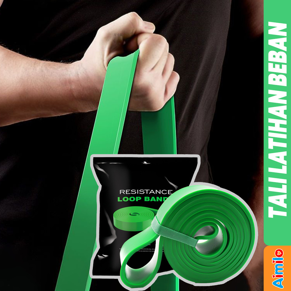 Resistance Bands Alat Fitness Olahraga Gym Karet Latihan Otot Tangan Kaki Elastis Latihan Beban
